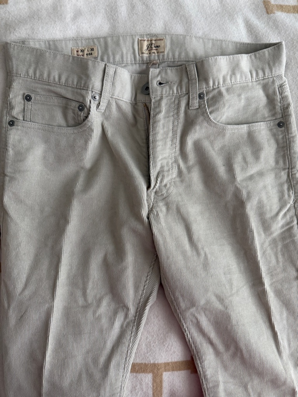 J. Crew Men’s Light Gray Corduroy Pants